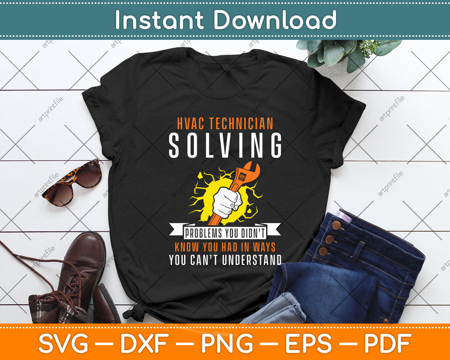 Professional HVAC Tech Gift AC Repairman HVAC Technicians Svg Digital Cutting File