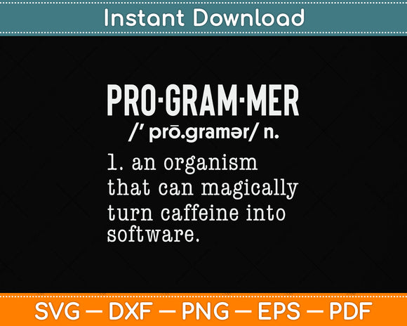 Programmer Noun Definition Svg Png Dxf Digital Cutting File