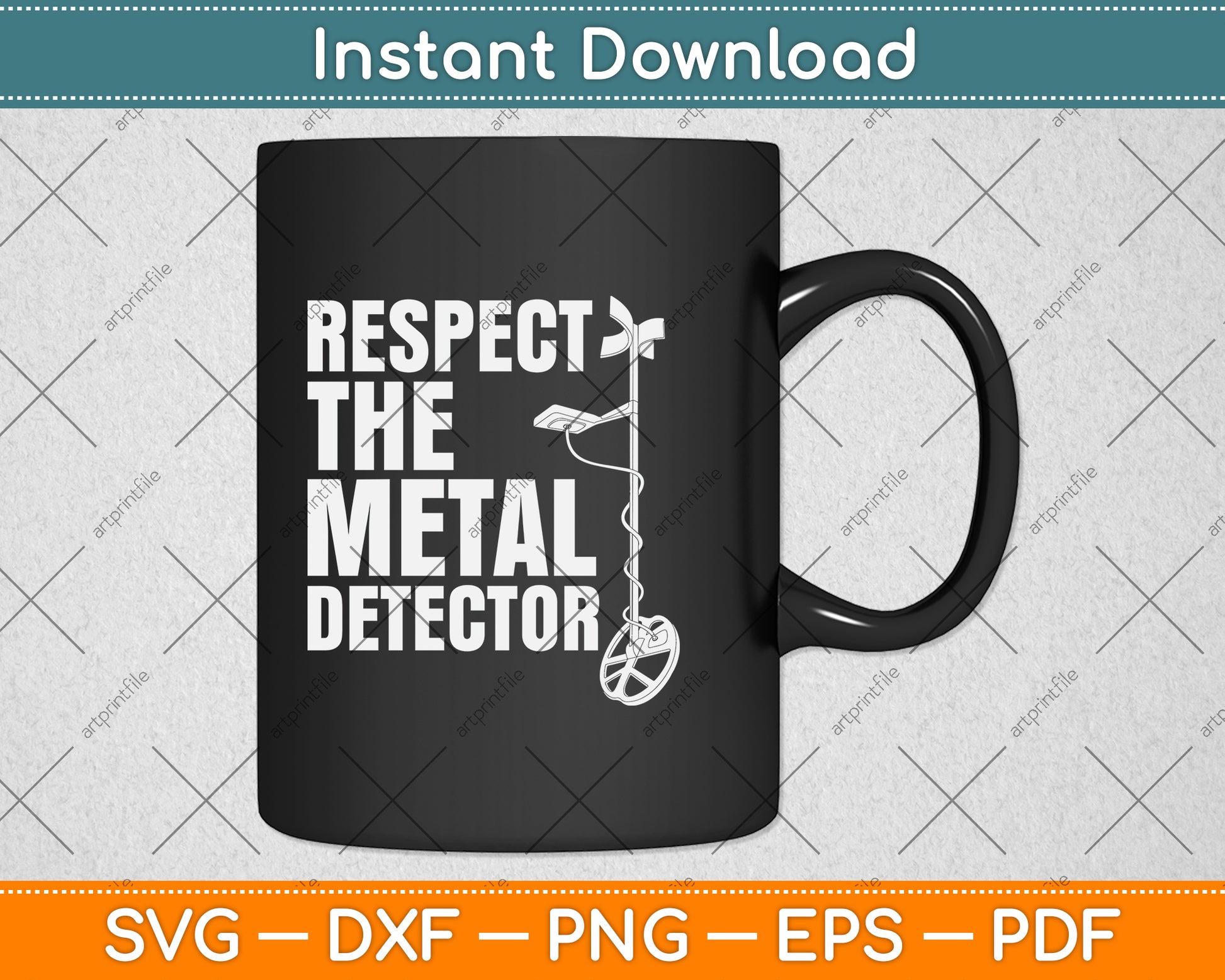 Respect The Metal Detector Svg Png Dxf Digital Cutting File