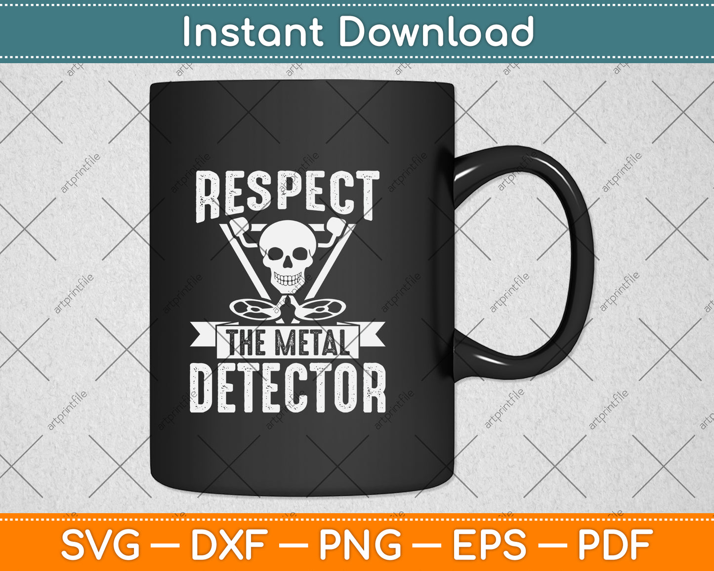 Respect The Metal Detector Svg Png Dxf Digital Cutting File