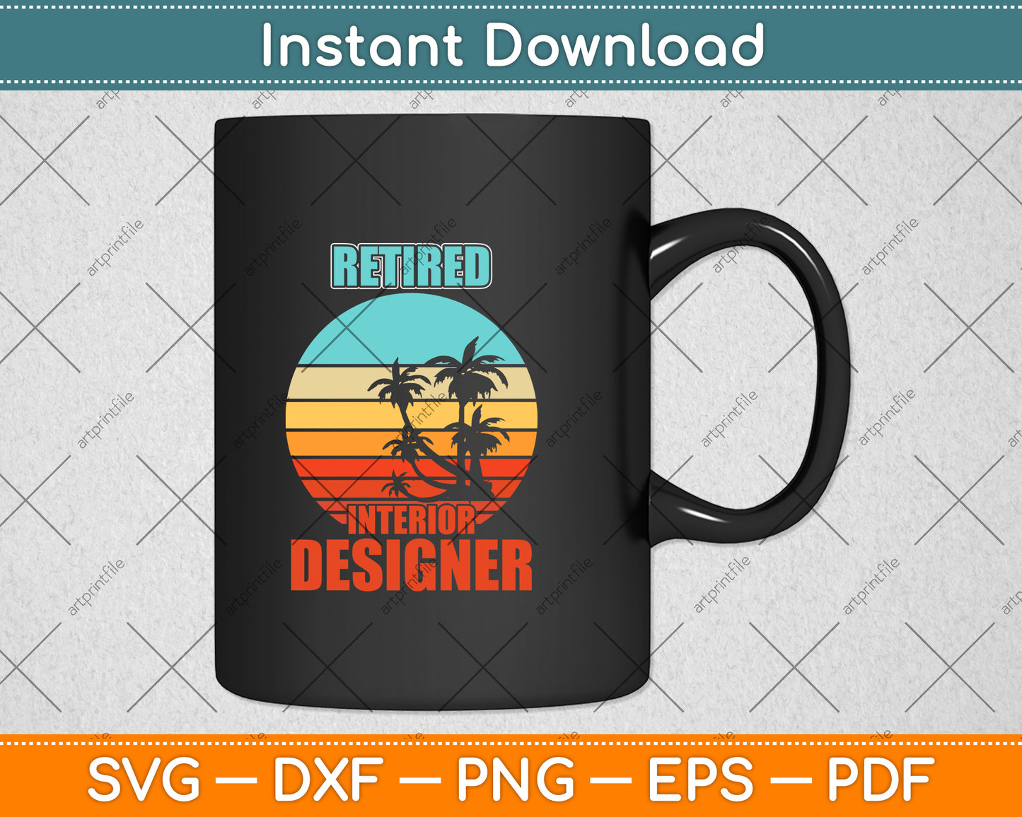 Retired Interior Designer Retirement Svg Png Dxf Digital Cutting File