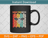 Save The Bees Retro Style Climate Change Svg Png Dxf Digital Cutting File