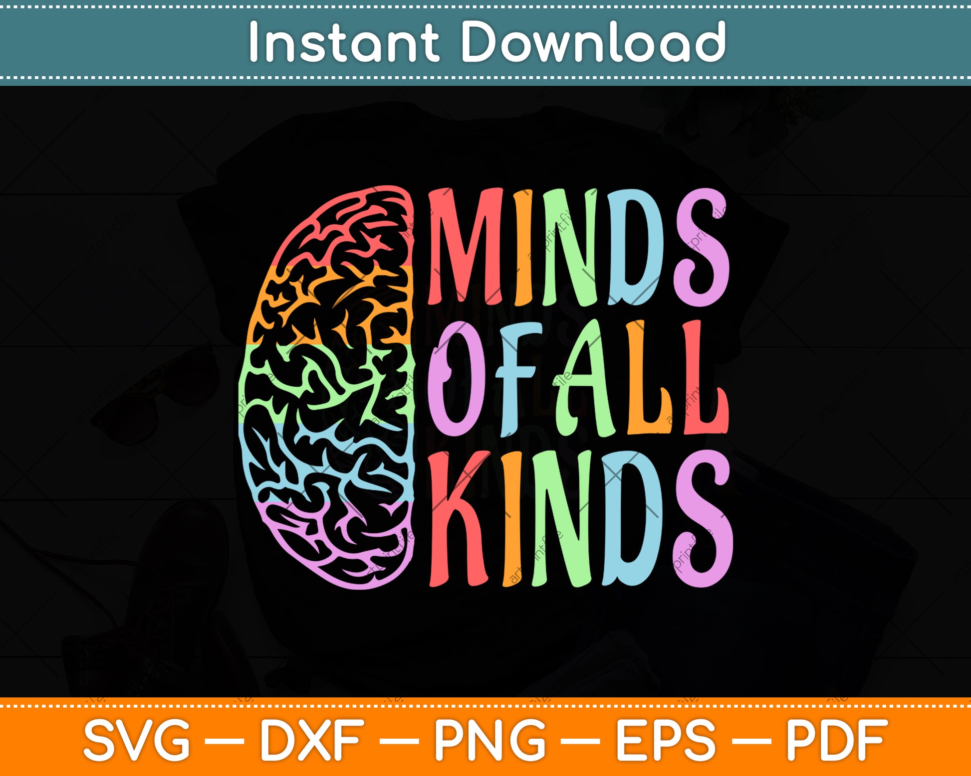 School Psychologist Minds of All Kinds Special Education Svg Png Dxf Digital Cutting File