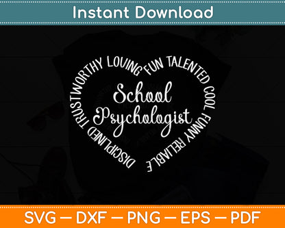 School Psychologist Svg Design Cutting File