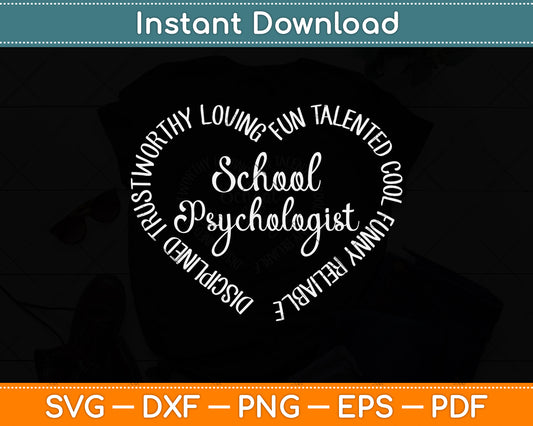 School Psychologist Svg Design Cutting File