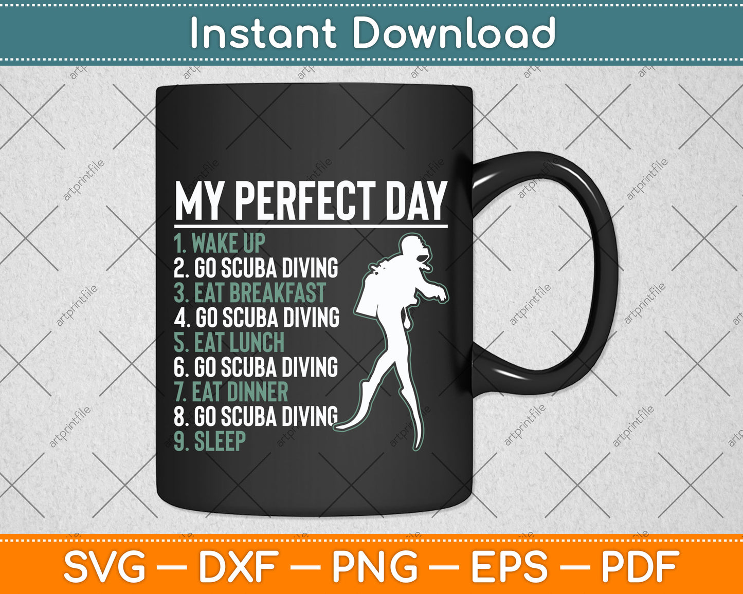 Scuba Diving Funny Svg Png Dxf Digital Cutting File