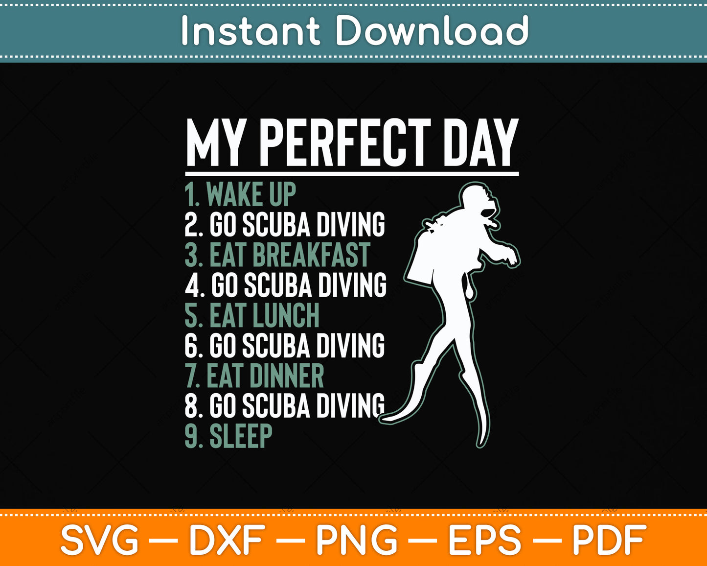 Scuba Diving Funny Svg Png Dxf Digital Cutting File