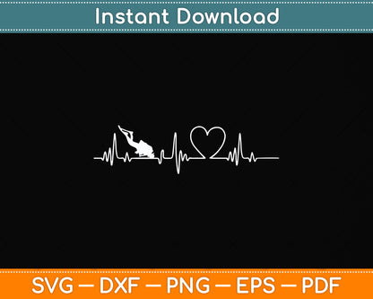Scuba Diving Heartbeat Svg Png Dxf Digital Cutting File