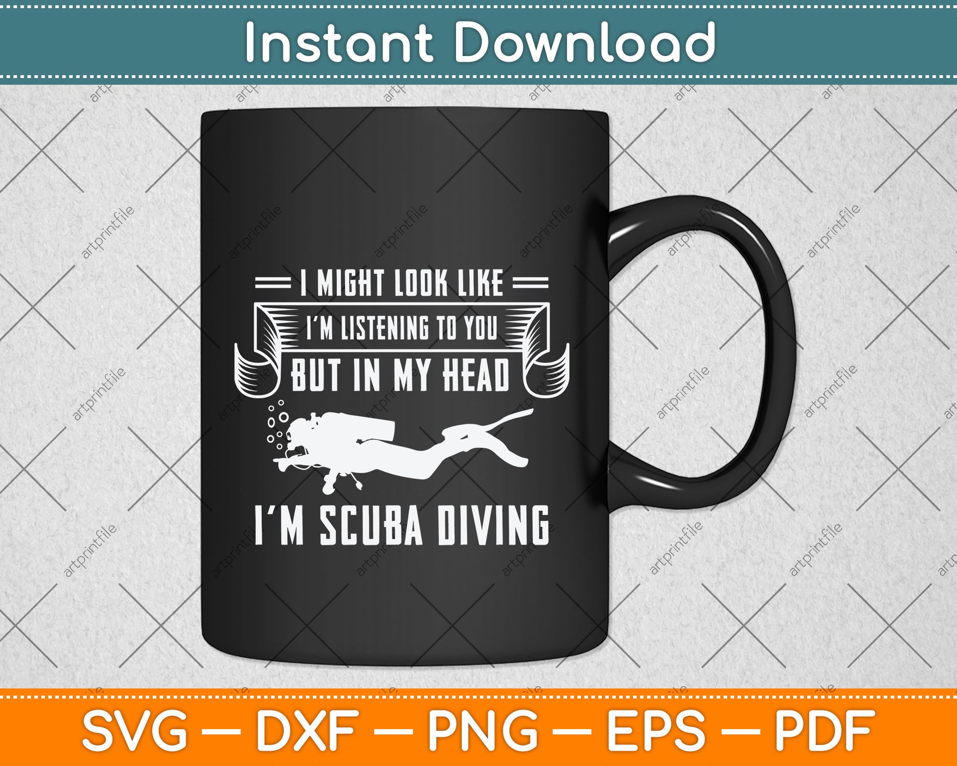 Scuba Diving Ocean Swimmer Lover Underwater Diver Svg Png Dxf Digital Cutting File