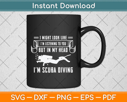 Scuba Diving Ocean Swimmer Lover Underwater Diver Svg Png Dxf Digital Cutting File