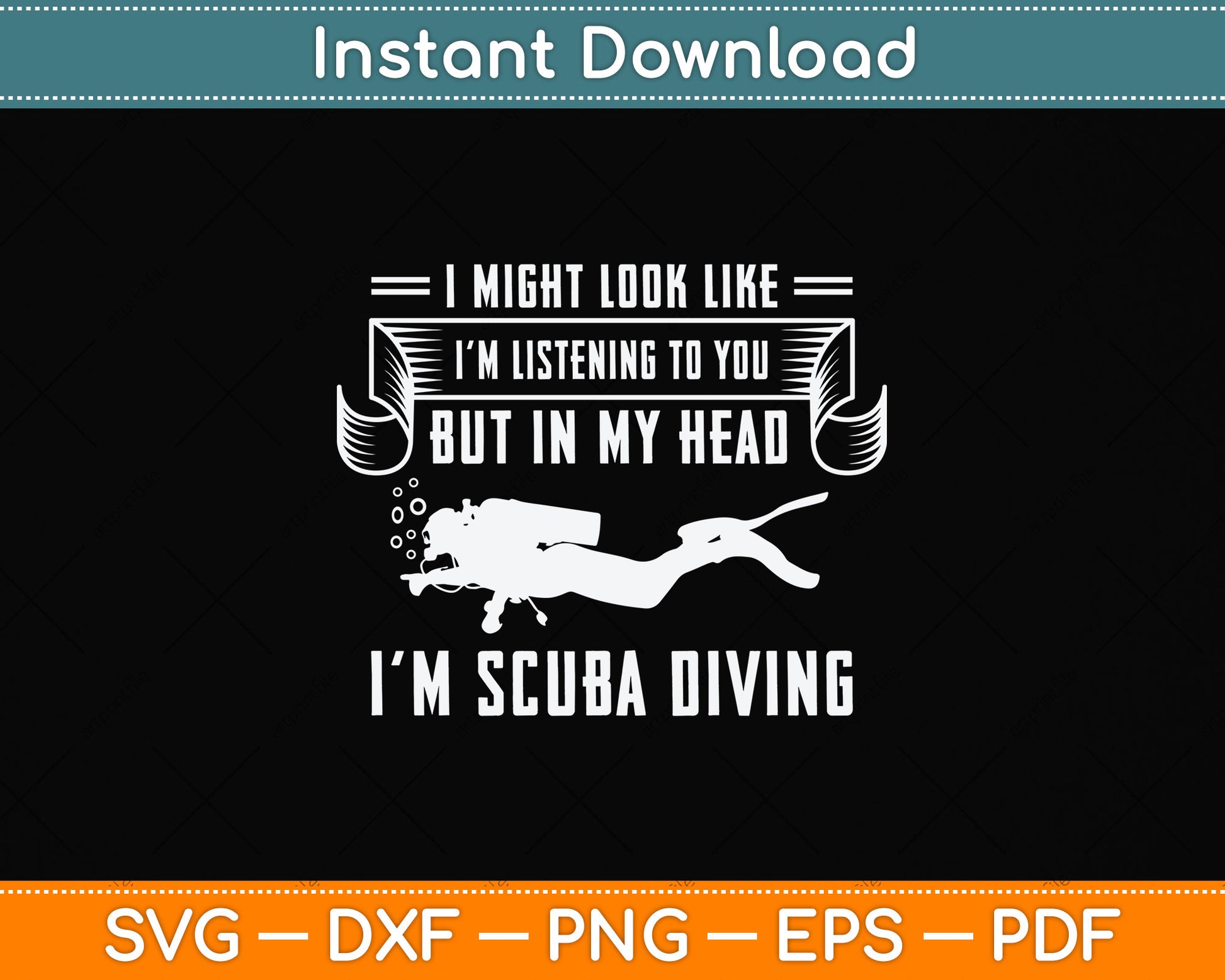Scuba Diving Ocean Swimmer Lover Underwater Diver Svg Png Dxf Digital Cutting File