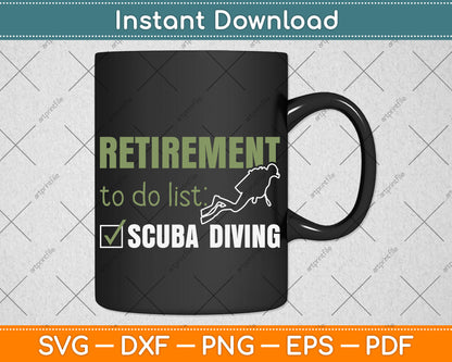 Scuba Diving Retirement Svg Png Dxf Digital Cutting File