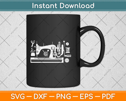 Sewing Quilting Machine Svg Png Dxf Digital Cutting File