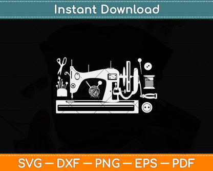 Sewing Quilting Machine Svg Png Dxf Digital Cutting File