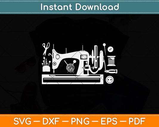 Sewing Quilting Machine Svg Png Dxf Digital Cutting File