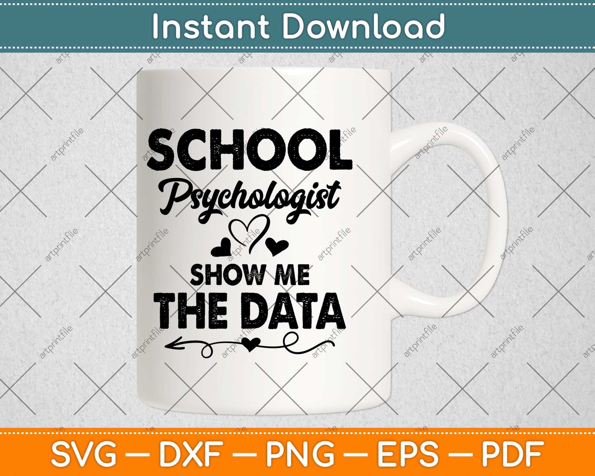 Show Me The Data School Psychologist Svg Png Dxf Digital Cutting File