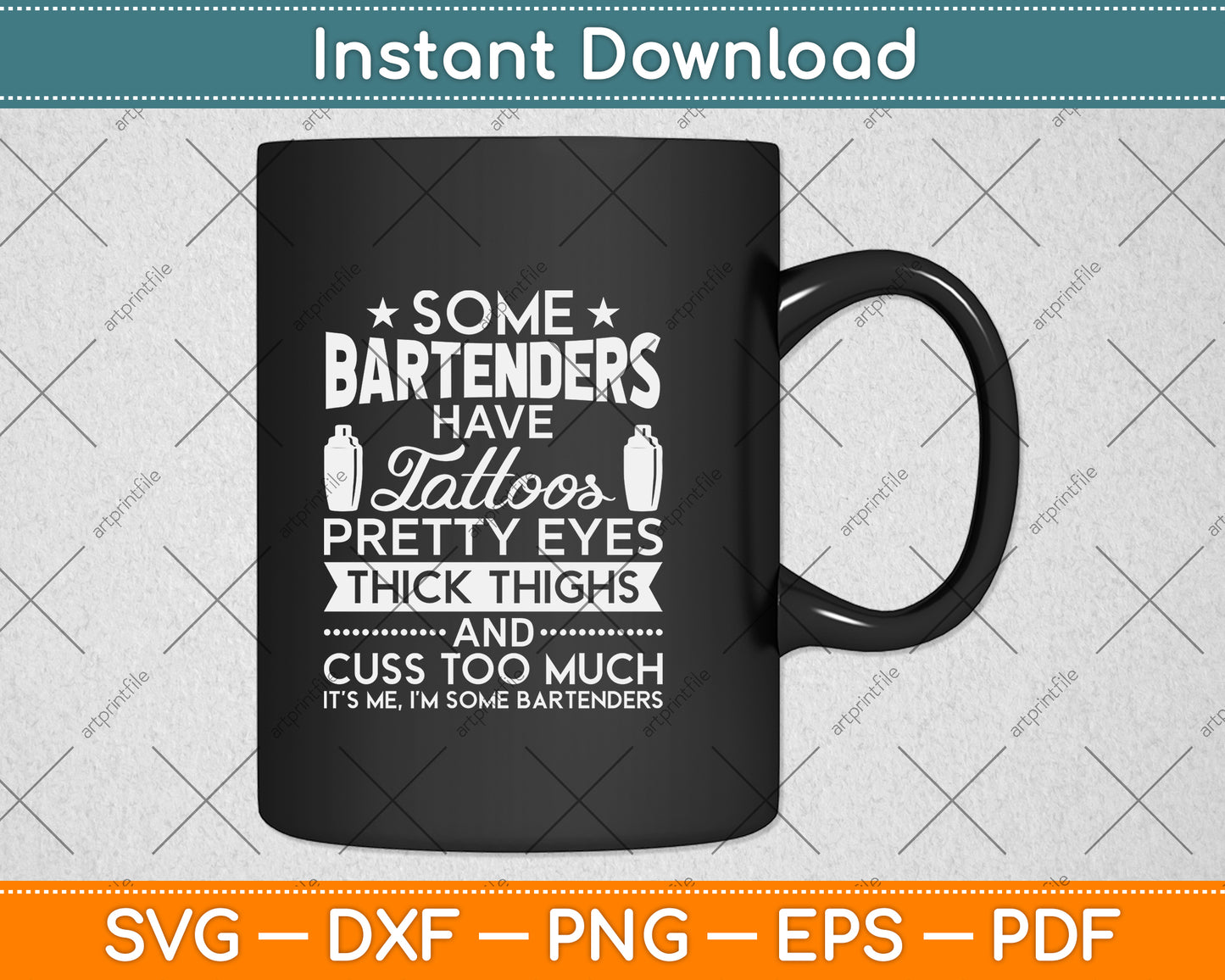 Some Bartender Have Tattoos Funny Bartender Svg Png Dxf Digital Cutting File