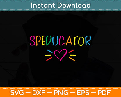 Speducator Heart Svg Png Dxf Digital Cutting File
