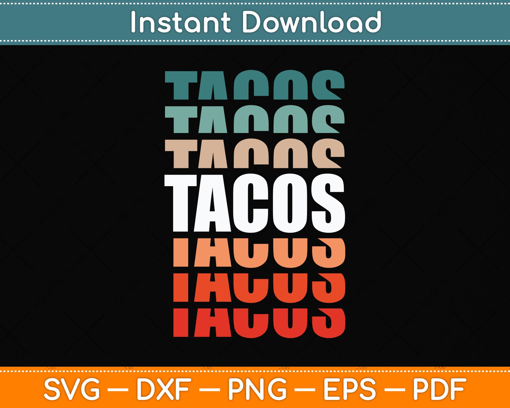 Tacos Mexican Food Lover Funny Cinco de Mayo Svg Png Dxf Digital Cutting File