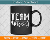 Team Boy Gender Reveal Baby Shower Svg Png Dxf Digital Cutting File