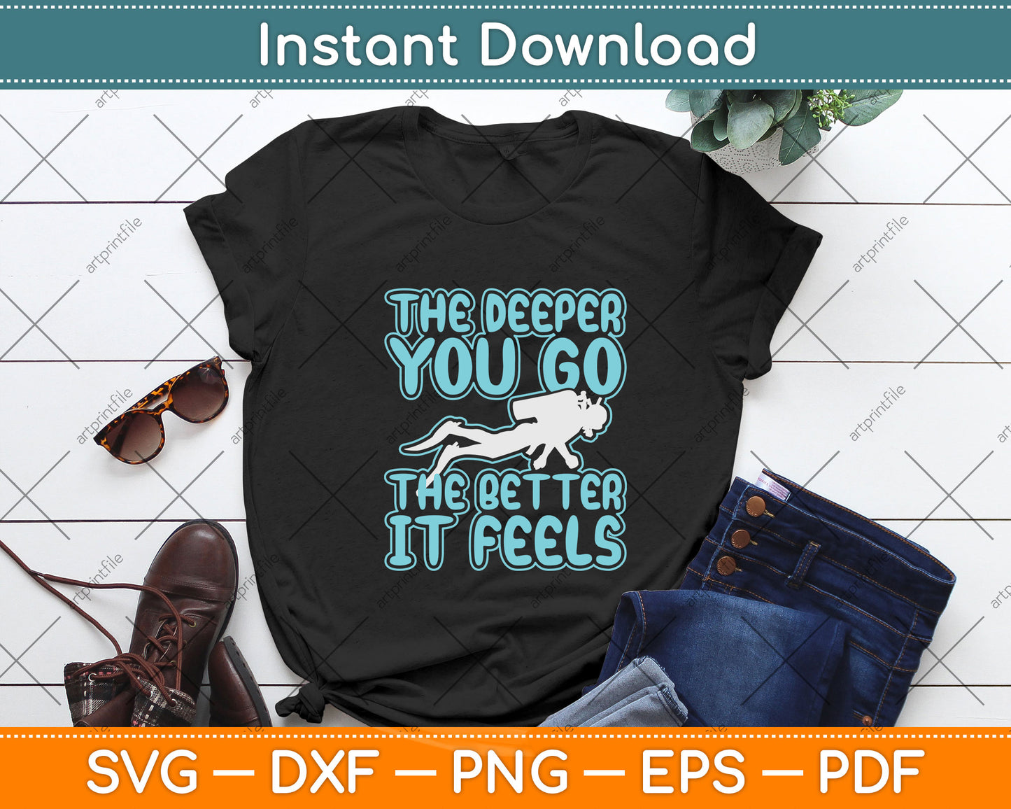 The Deeper You Go The Better It Feels Svg Png Dxf Digital Cutting File