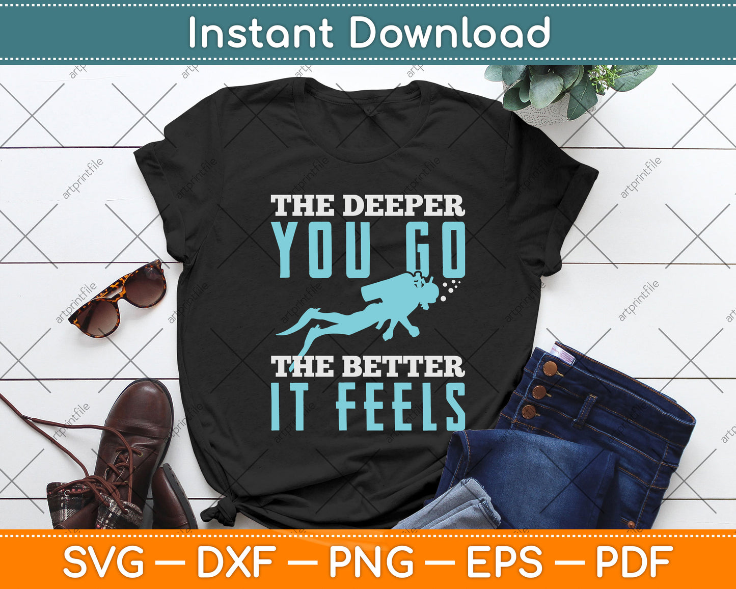 The Deeper You Go The Better It Feels Svg Png Dxf Digital Cutting File