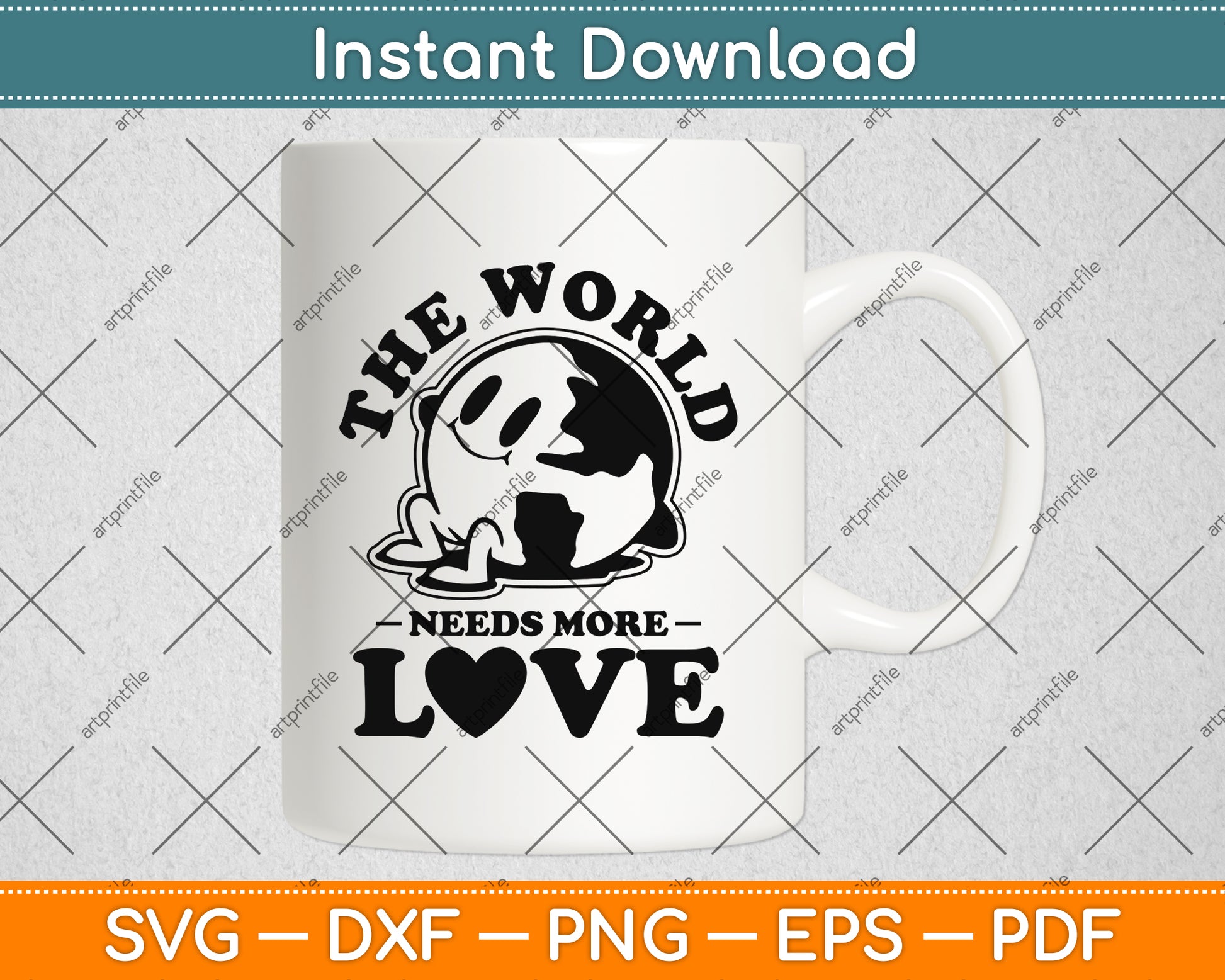 The World Needs More Love Svg Png Dxf Digital Cutting File