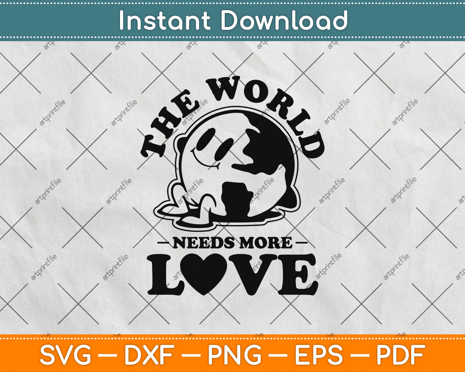 The World Needs More Love Svg Png Dxf Digital Cutting File