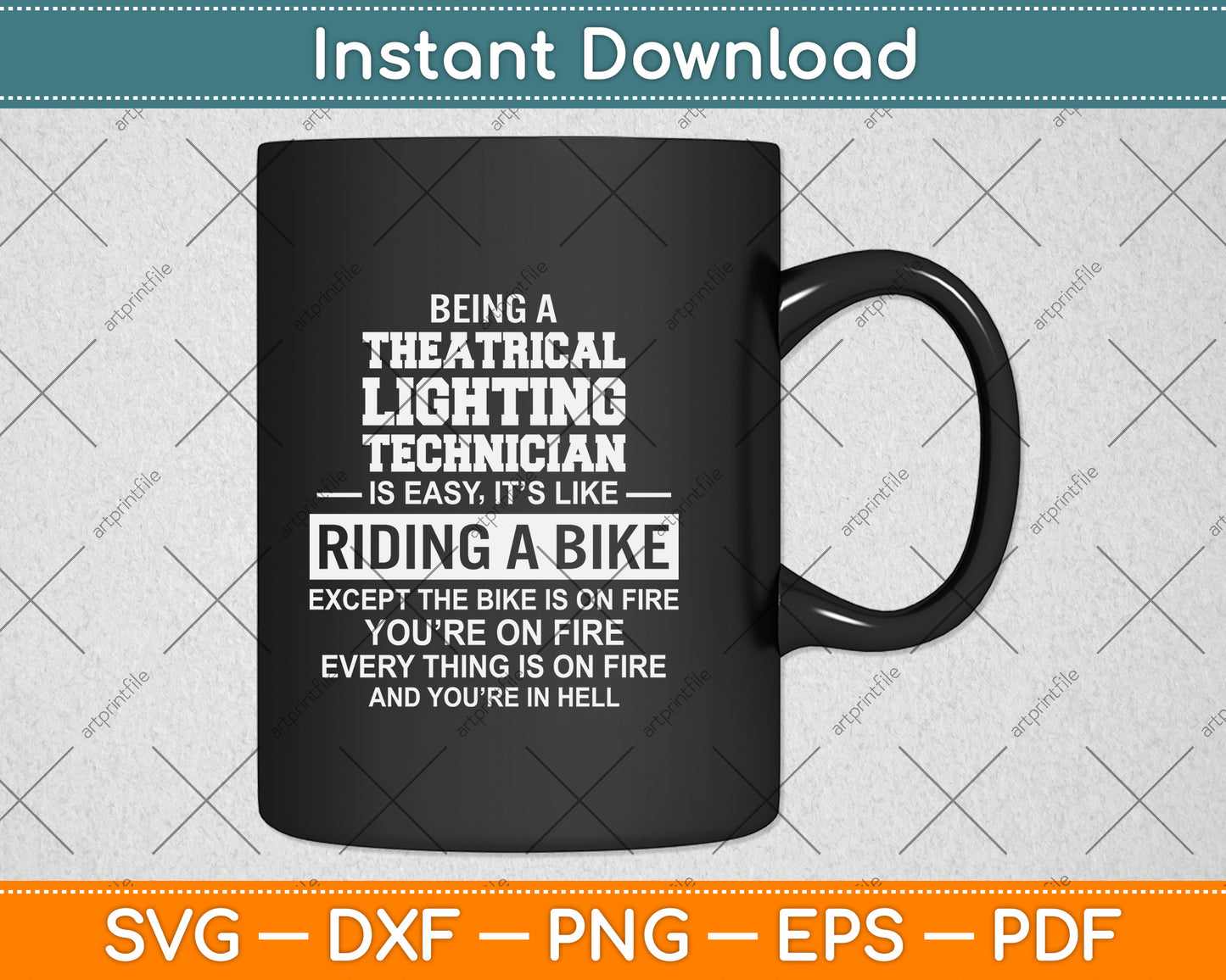 Theatrical Lighting Technician Svg Png Dxf Digital Cutting File