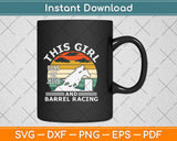 This Girl runs on Jesus And Barrel Racing Svg Png Dxf Digital Cutting File