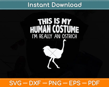 This Is My Human Costume I'm Really An Ostrich Funny Svg Png Dxf Digital Cutting File