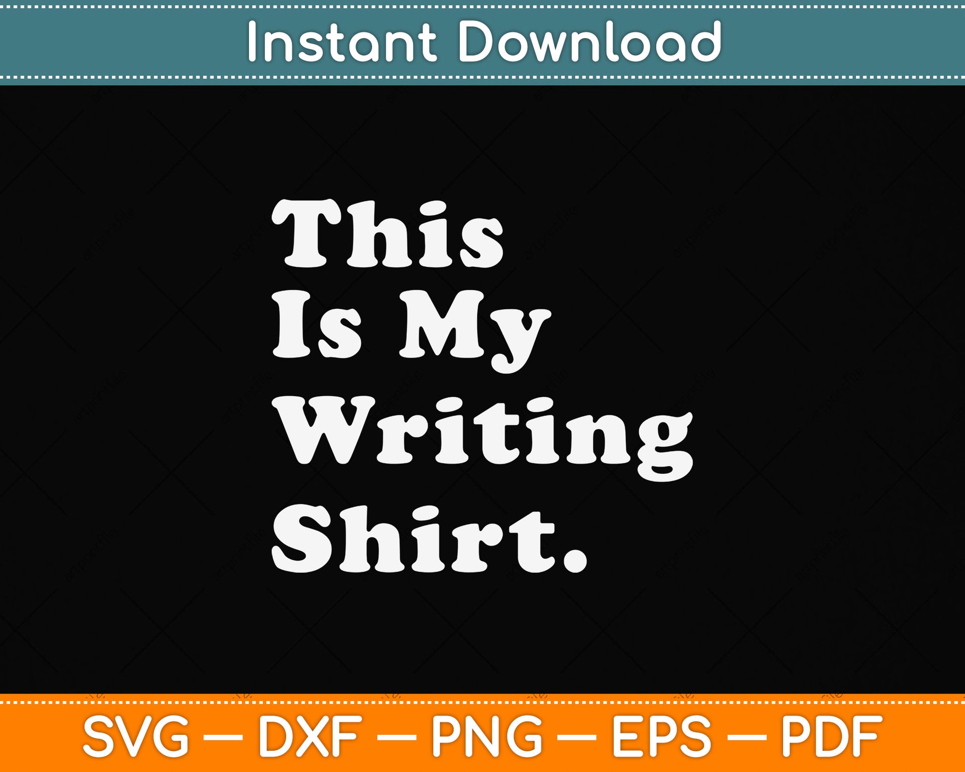 This Is My Writing Shirt Free Svg Png Dxf Digital Cutting File