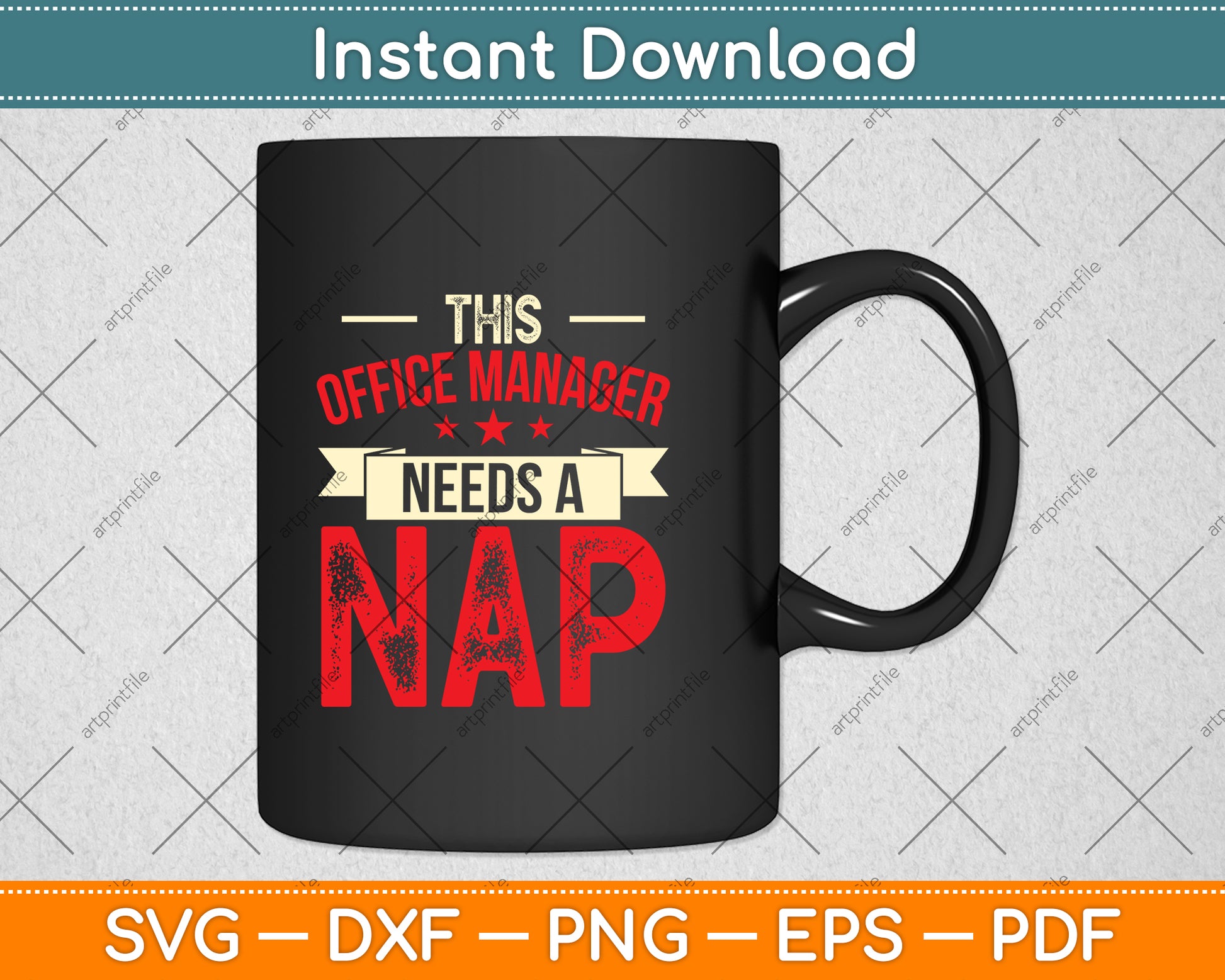 This Office Manager Needs A Nap Svg Png Dxf Digital Cutting File