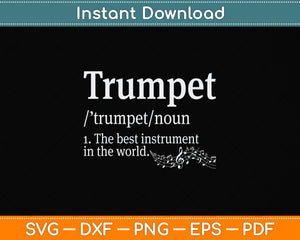 Trumpet Definition Svg Png Dxf Digital Cutting File