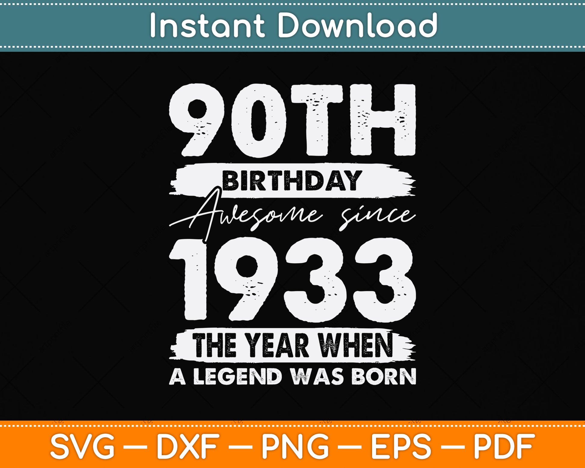 Vintage 1933 Limited Edition 90 Year Old Gifts 90th Birthday Svg Png Dxf Cutting File