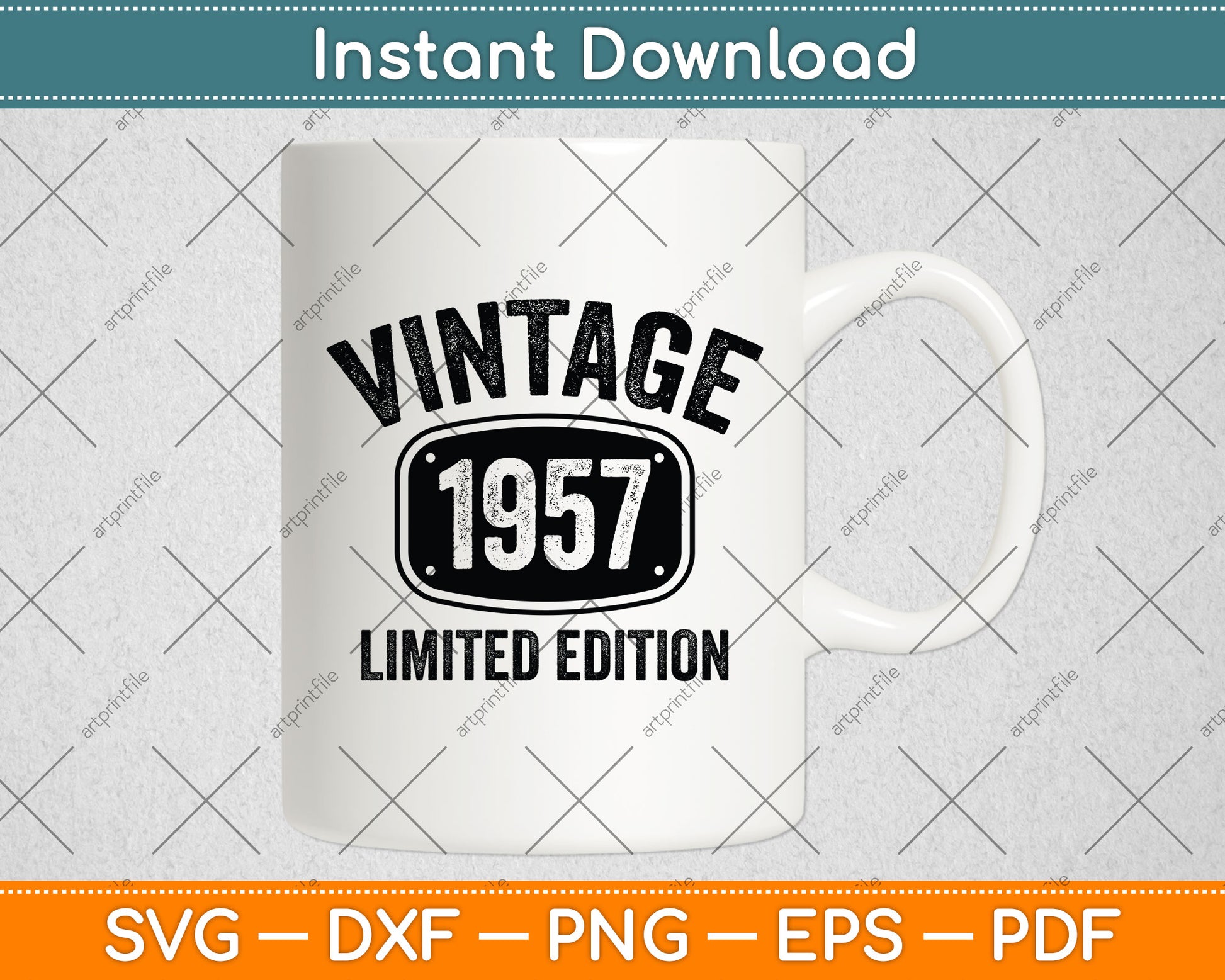 Vintage 1957 Limited Edition 65th Birthday Svg Png Dxf Digital Cutting File