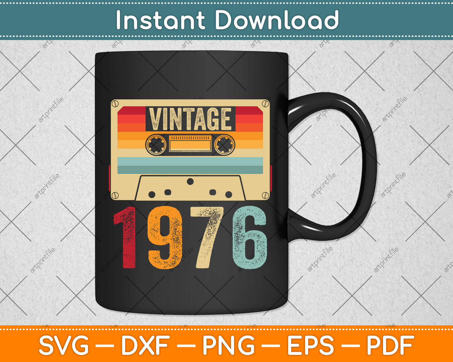 Vintage 1976 Funny 46 Years Old Men and Women 46th Birthday Svg Cutting File