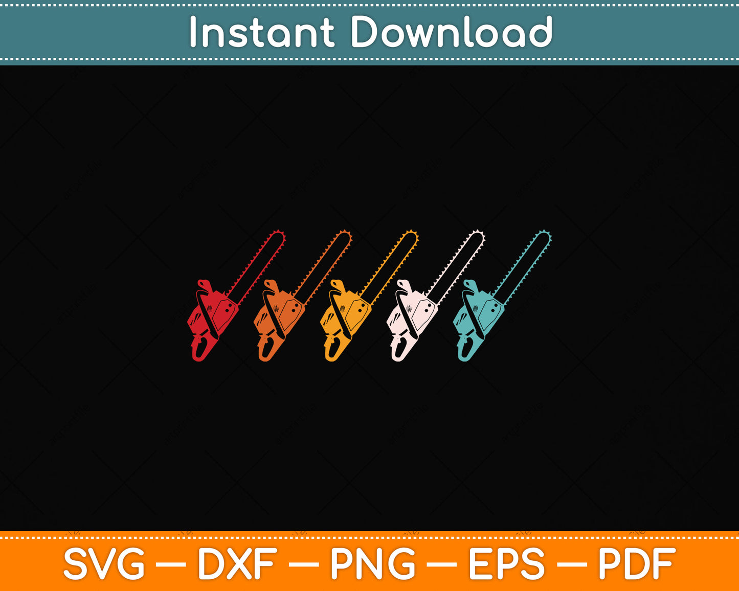 Vintage Chainsaw Funny Retro Arborists Svg Png Dxf Digital Cutting File
