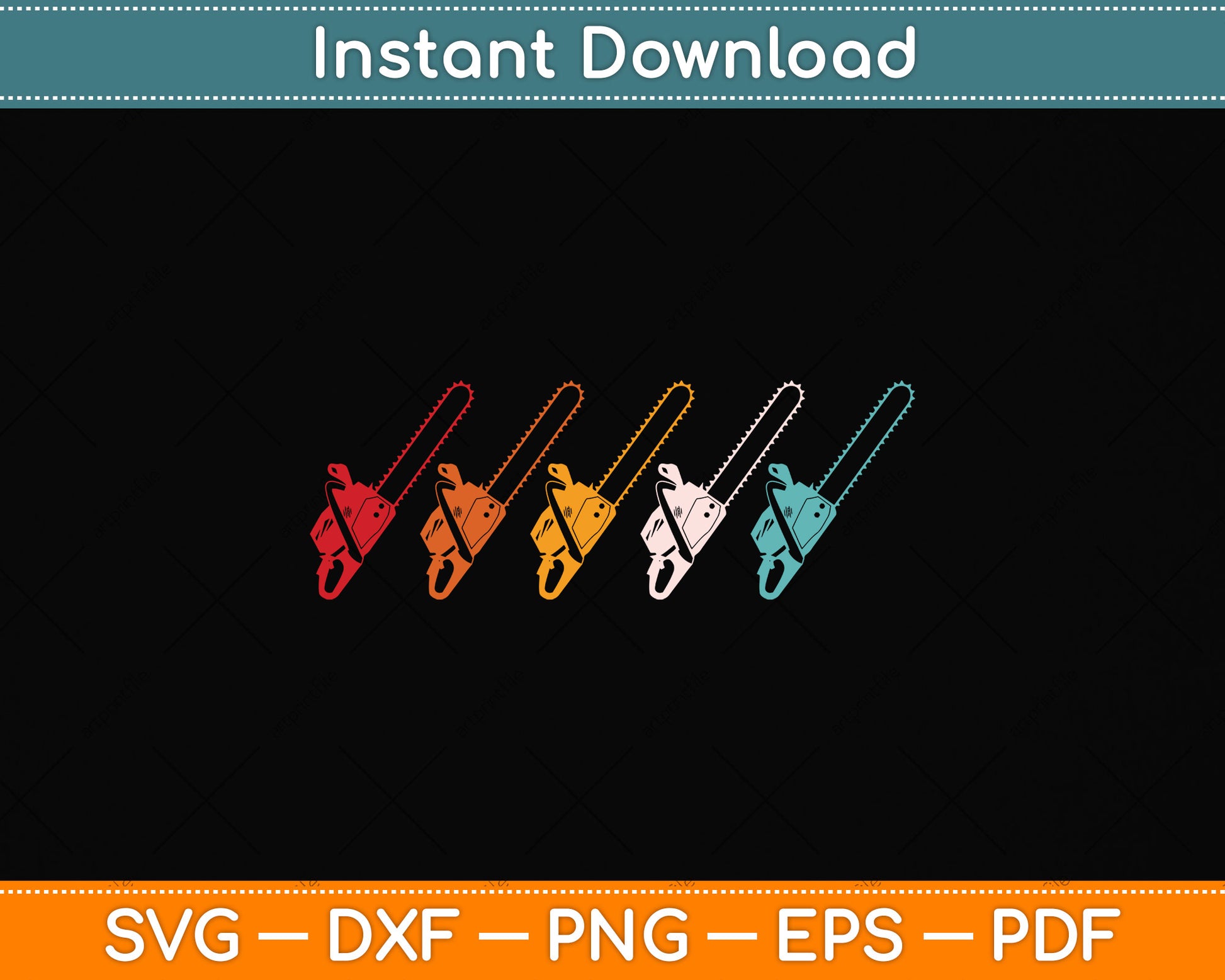 Vintage Chainsaw Funny Retro Arborists Svg Png Dxf Digital Cutting File