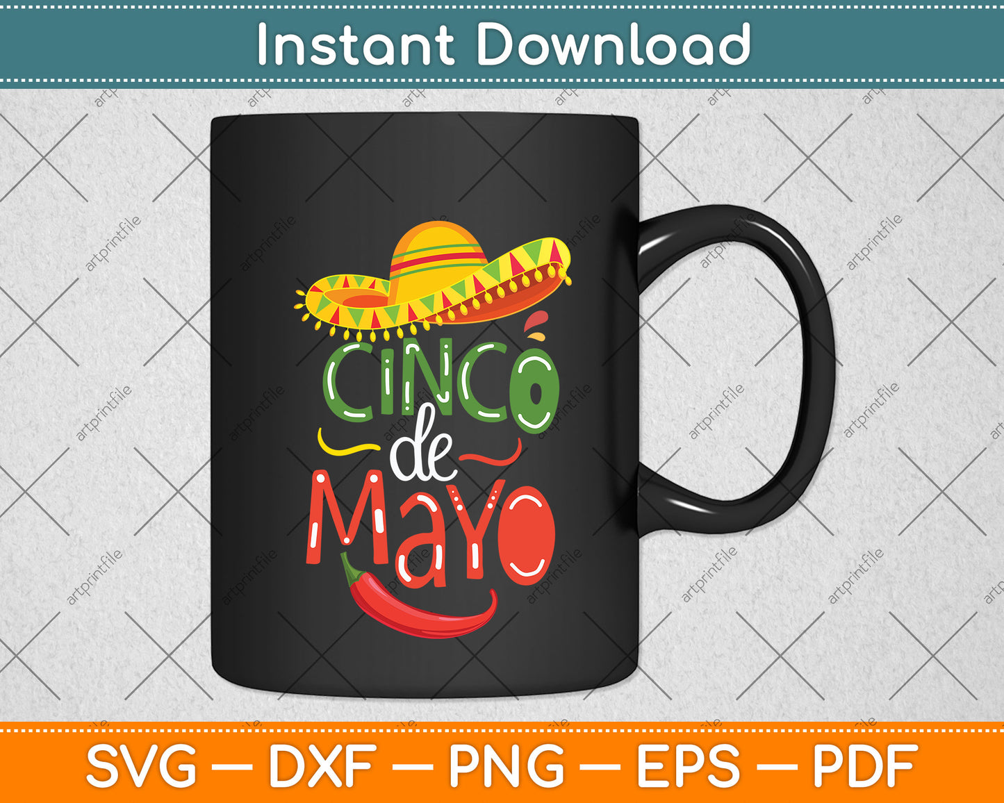 Vintage Cinco De Mayo Mexico Svg Png Dxf Digital Cutting File