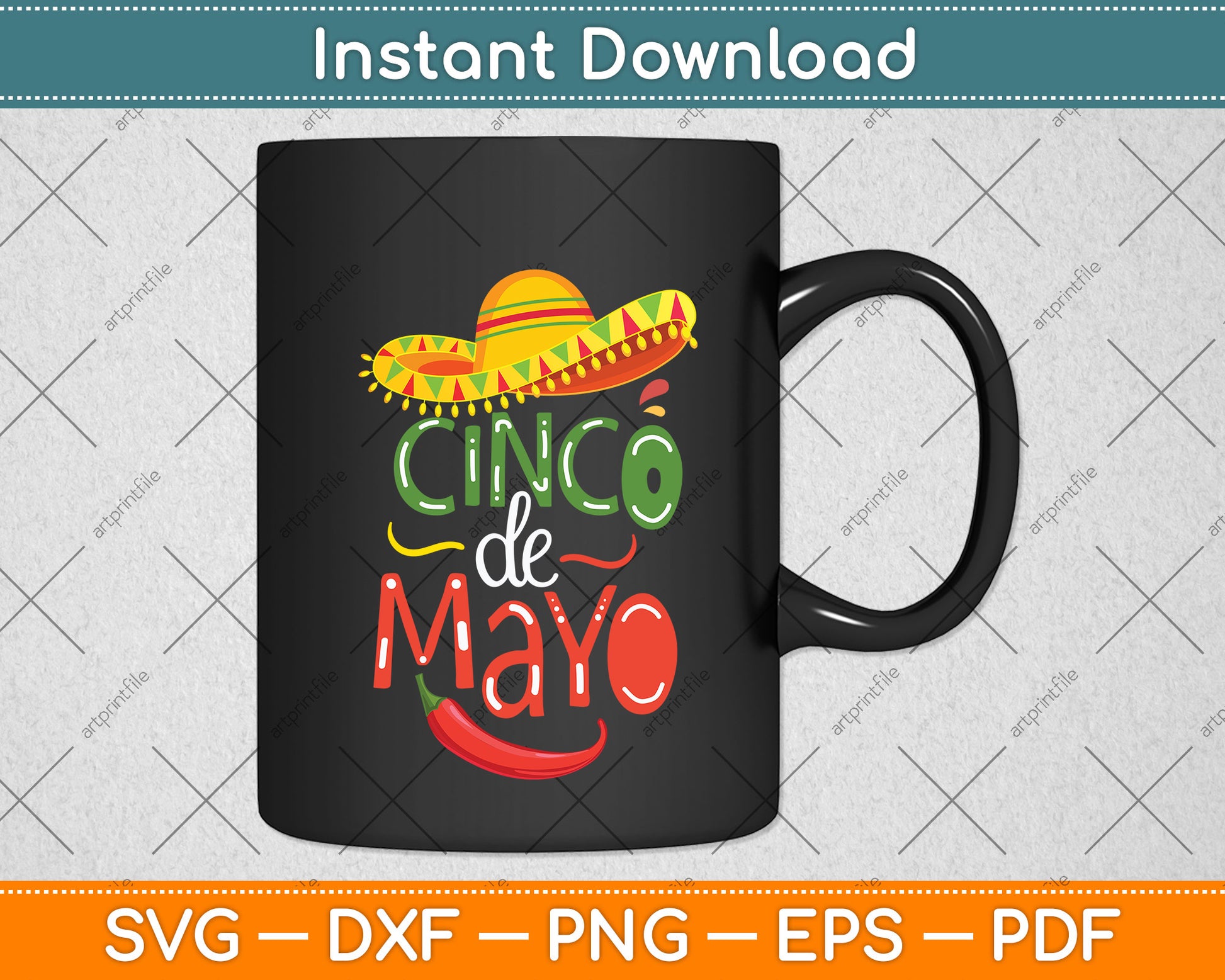 Vintage Cinco De Mayo Mexico Svg Png Dxf Digital Cutting File