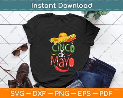 Vintage Cinco De Mayo Mexico Svg Png Dxf Digital Cutting File