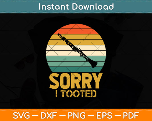 Vintage Clarinetist Funny Svg Png Dxf Digital Cutting File