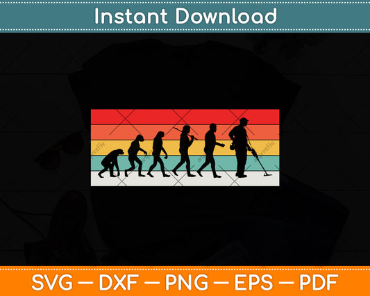 Vintage Metal Detector Evolution Svg Png Dxf Digital Cutting File