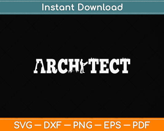 Vintage Retro Architect Svg Png Dxf Digital Cutting File