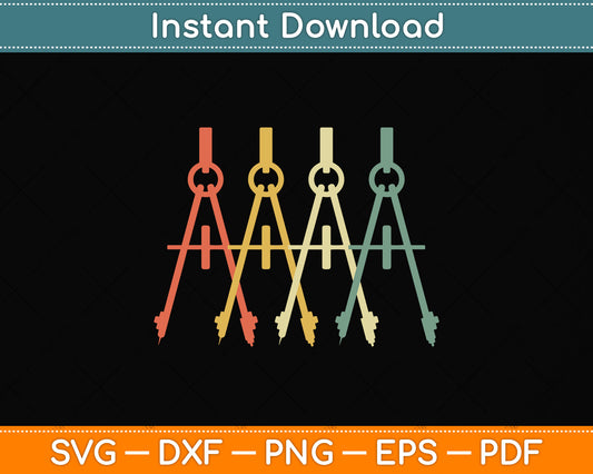 Vintage Retro Art Architect Architecture Svg Png Dxf Digital Cutting File