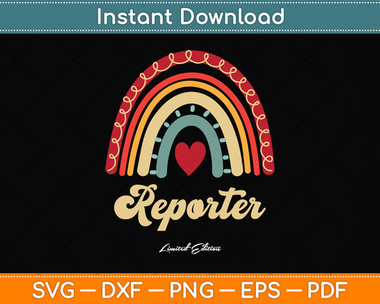 Vintage Retro Reporter Funny Birthday Svg Png Dxf Digital Cutting File
