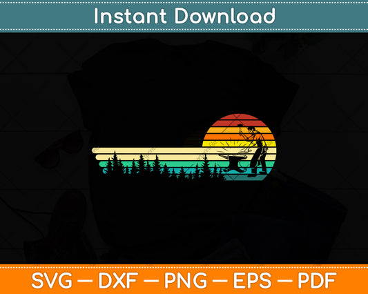 Vintage Retro Style Blacksmith Svg Png Dxf Digital Cutting File