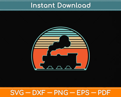 Vintage Retro Train Driver Svg Png Dxf Digital Cutting File