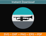 Vintage Retro Trumpet Svg Png Dxf Digital Cutting File